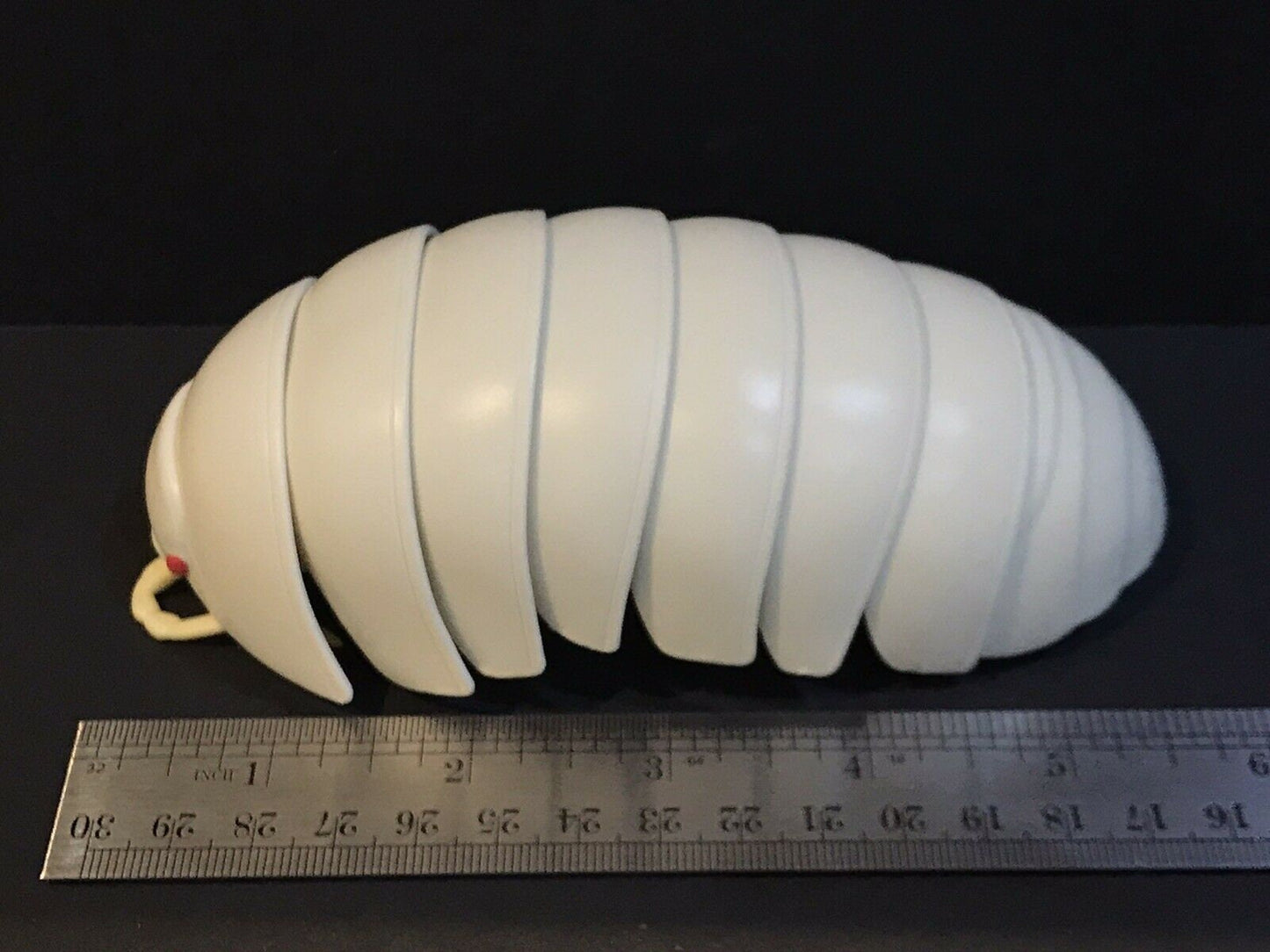 Plastic Pill Bug Roly Poly Insect Potato Bug Isopod Figure w/Moving Parts - CREAM WHITE Color 14cm