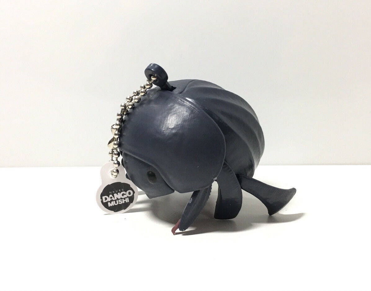 Plastic Dung Beetle Dango Mushi KEYCHAIN Figure w/Moving Parts - Black Color 9cm