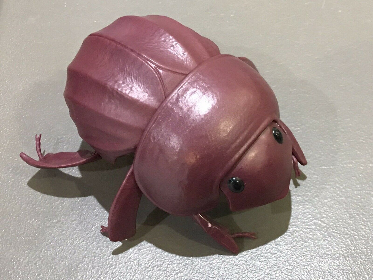 Plastic DUNG BEETLE Insect Bug Dango Mushi Figure w/Moving Parts - BURGUNDY Color