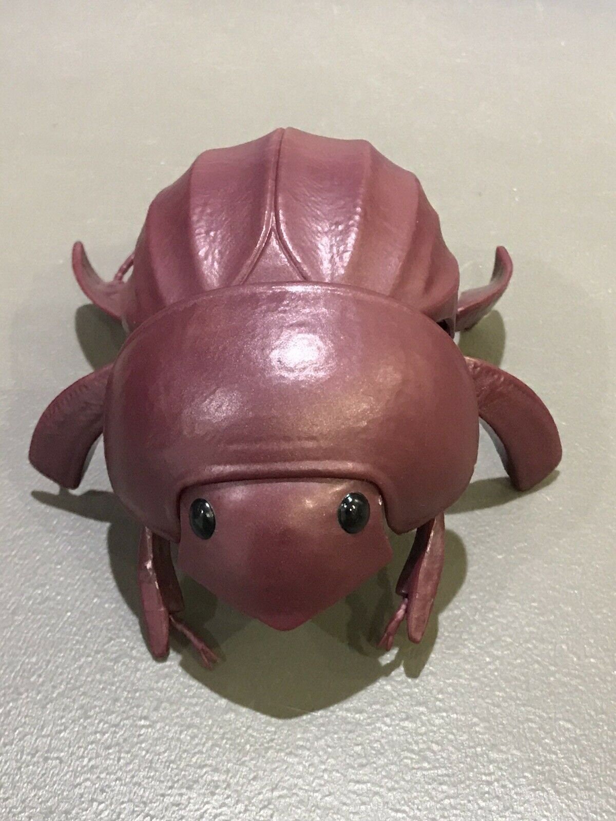 Plastic DUNG BEETLE Insect Bug Dango Mushi Figure w/Moving Parts - BURGUNDY Color