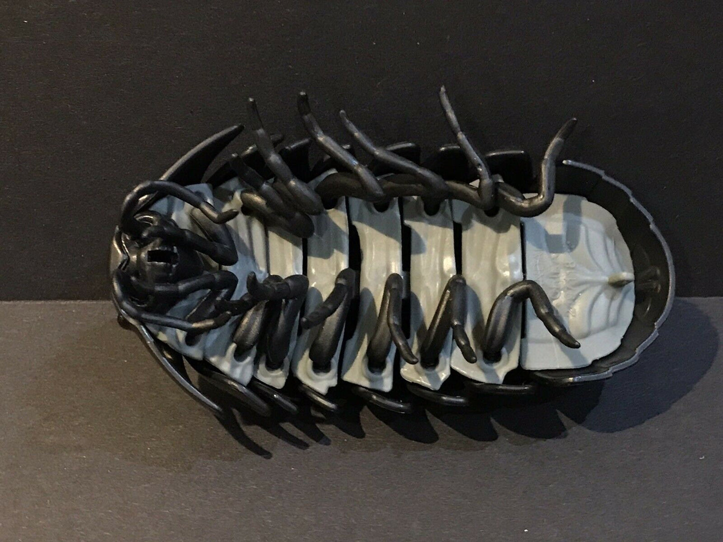 Plastic Pill Bug Roly Poly Insect Potato Bug Isopod KEYCHAIN Figure w/Moving Parts - BLACK Color 9cm