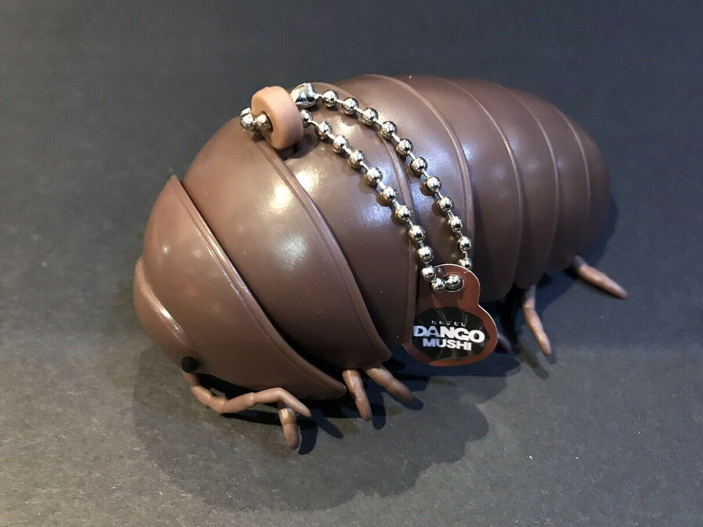 Plastic Pill Bug Roly Poly Insect Potato Bug Isopod KEYCHAIN Figure w/Moving Parts - BROWN Color 9cm