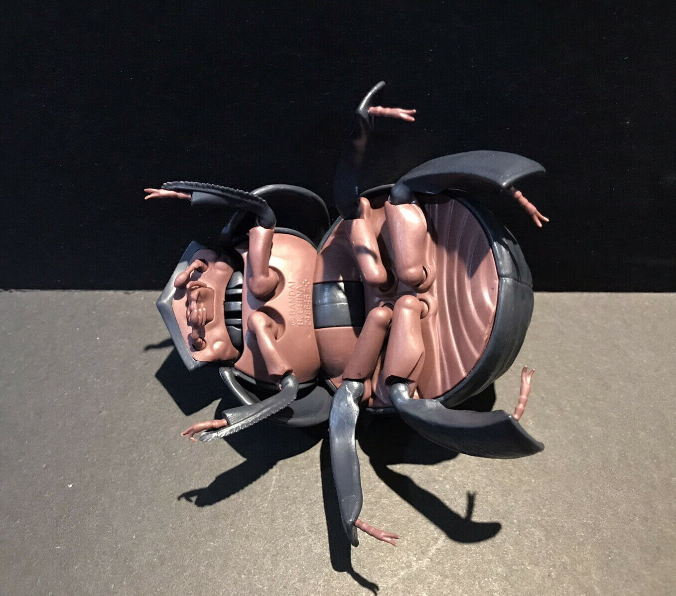 Plastic DUNG BEETLE Insect Bug Dango Mushi Figure w/Moving Parts - BLACK Color