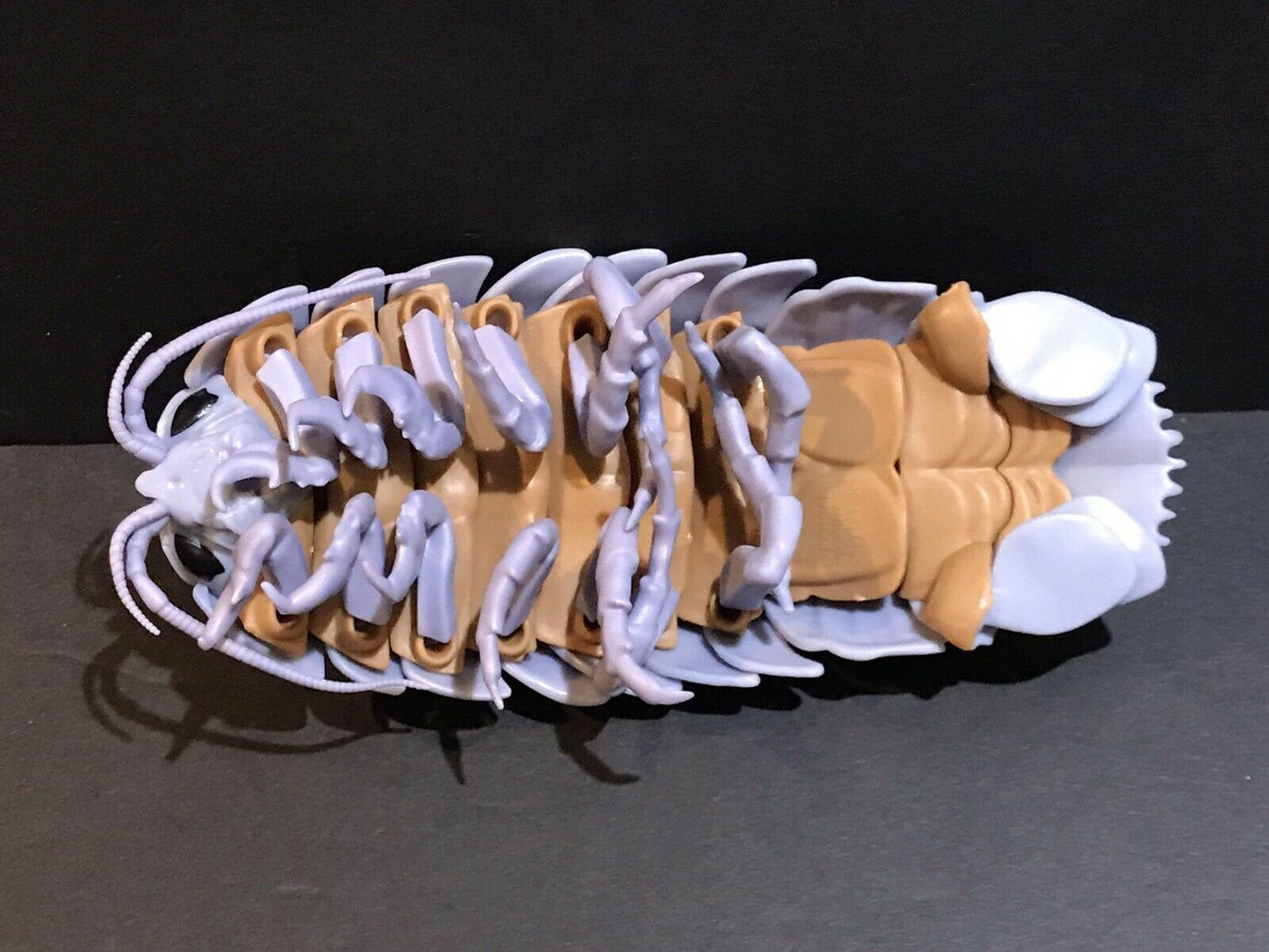 Plastic Pill Bug Roly Poly Insect Potato Bug ISOPOD Figure w/Moving Parts - GREY GRAY Color 14cm