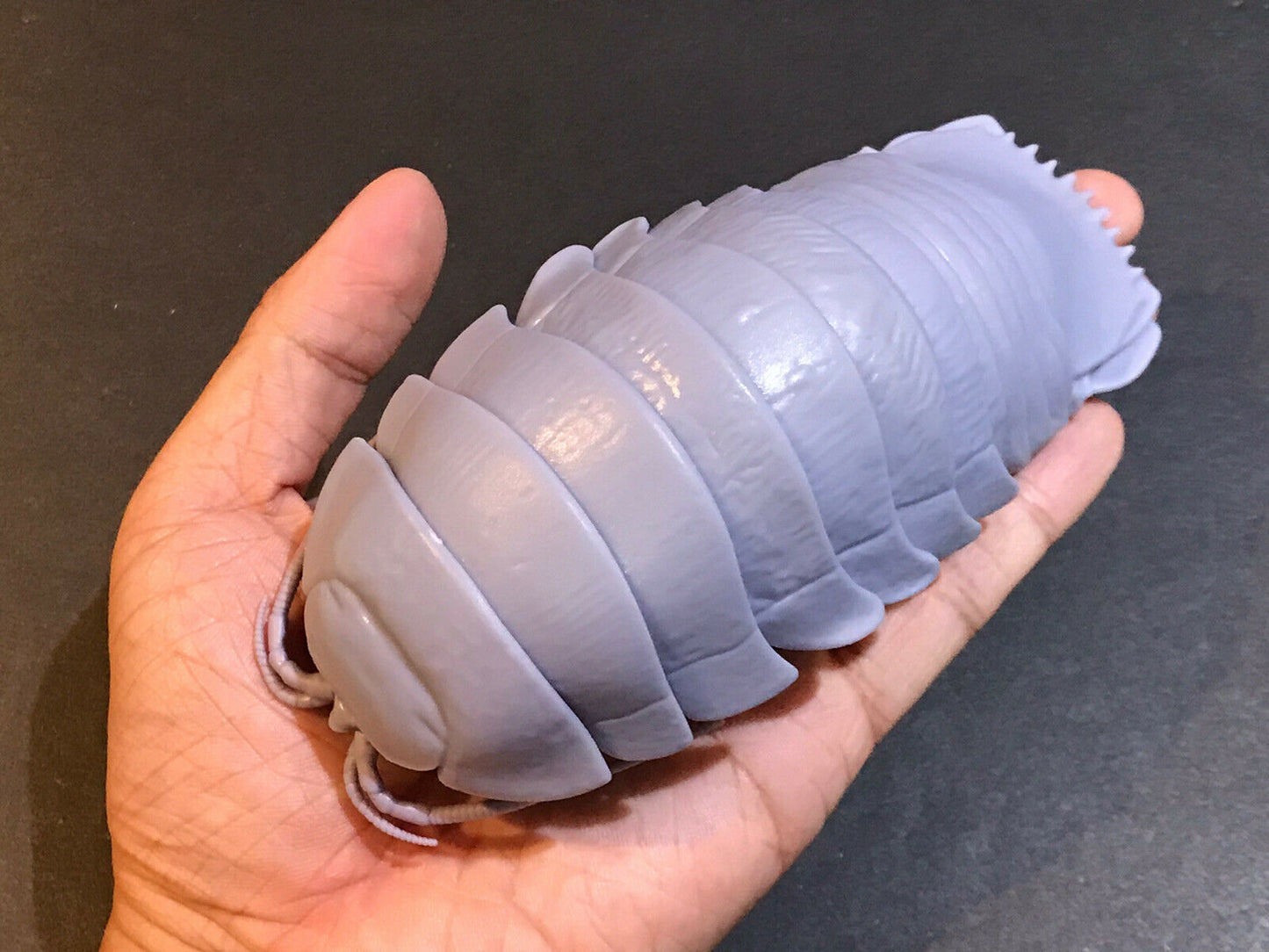 Plastic Pill Bug Roly Poly Insect Potato Bug ISOPOD Figure w/Moving Parts - GREY GRAY Color 14cm