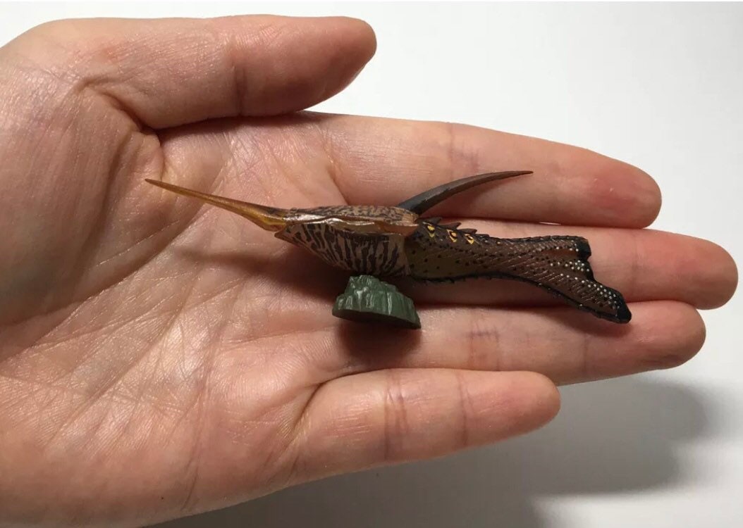 Vintage Kaiyodo Series 2 Pteraspis Armored Fish Dinosaur Dinotales Plastic Miniature Figure