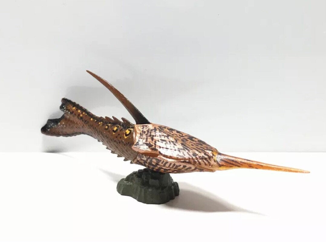 Vintage Kaiyodo Series 2 Pteraspis Armored Fish Dinosaur Dinotales Plastic Miniature Figure