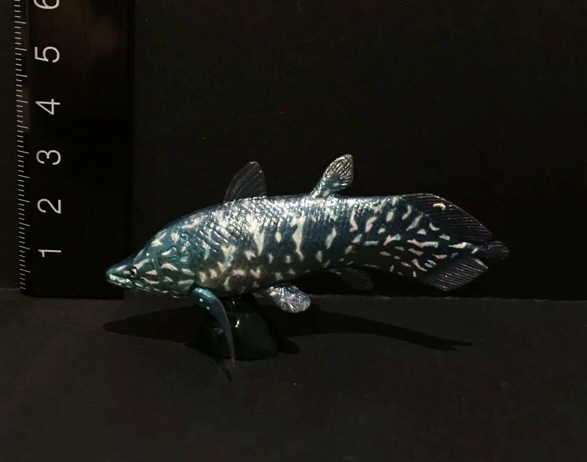 Vintage Kaiyodo Coelacanth Armored Fish Dinosaur Dinotales Plastic Miniature Figure