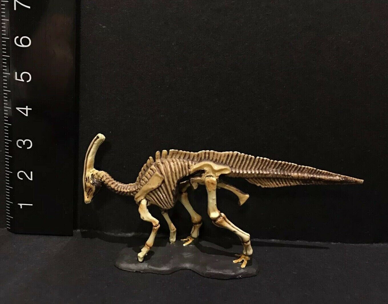 Vintage Kaiyodo Parasaurolophus Skeleton Dinosaur Dinotales Plastic Miniature Figure