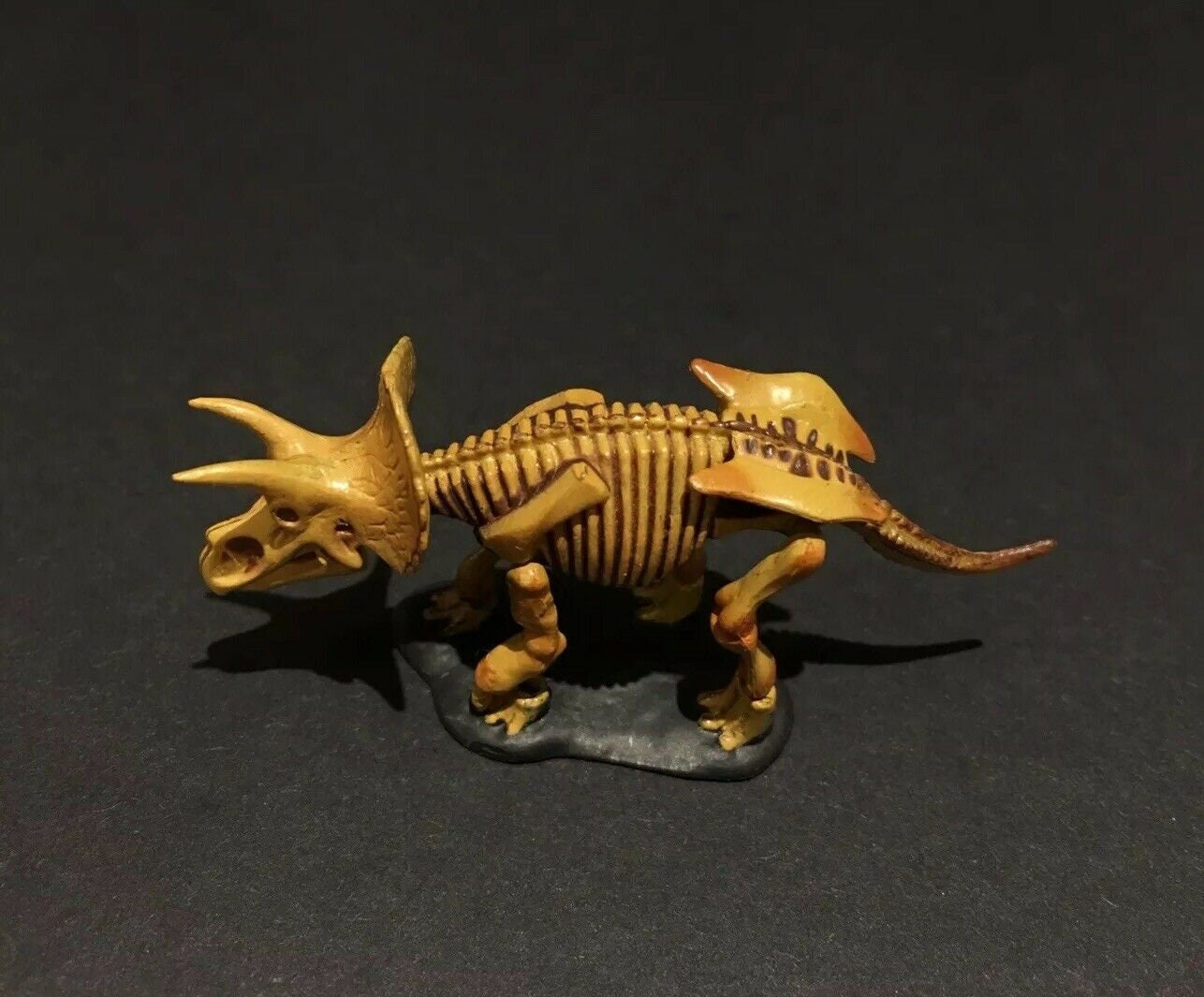 Vintage Kaiyodo Triceratops Skeleton Dinosaur Dinotales Plastic Miniature Figure