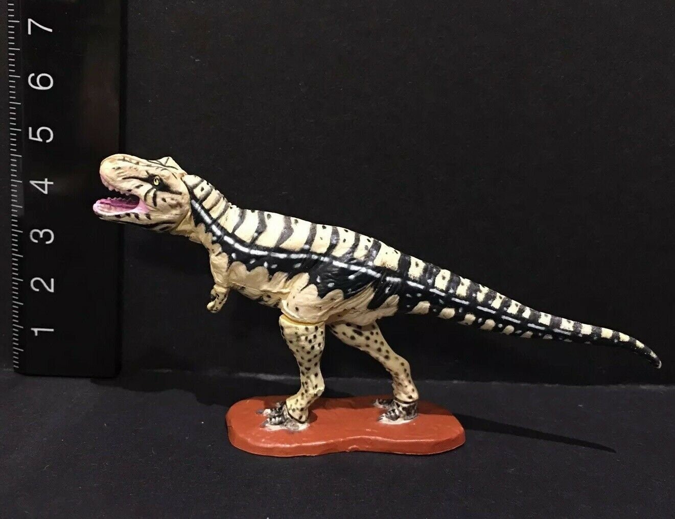 Vintage Kaiyodo Striped Tyrannosaurus Rex Secret SP Dinosaur Dinotales Plastic Miniature Figure