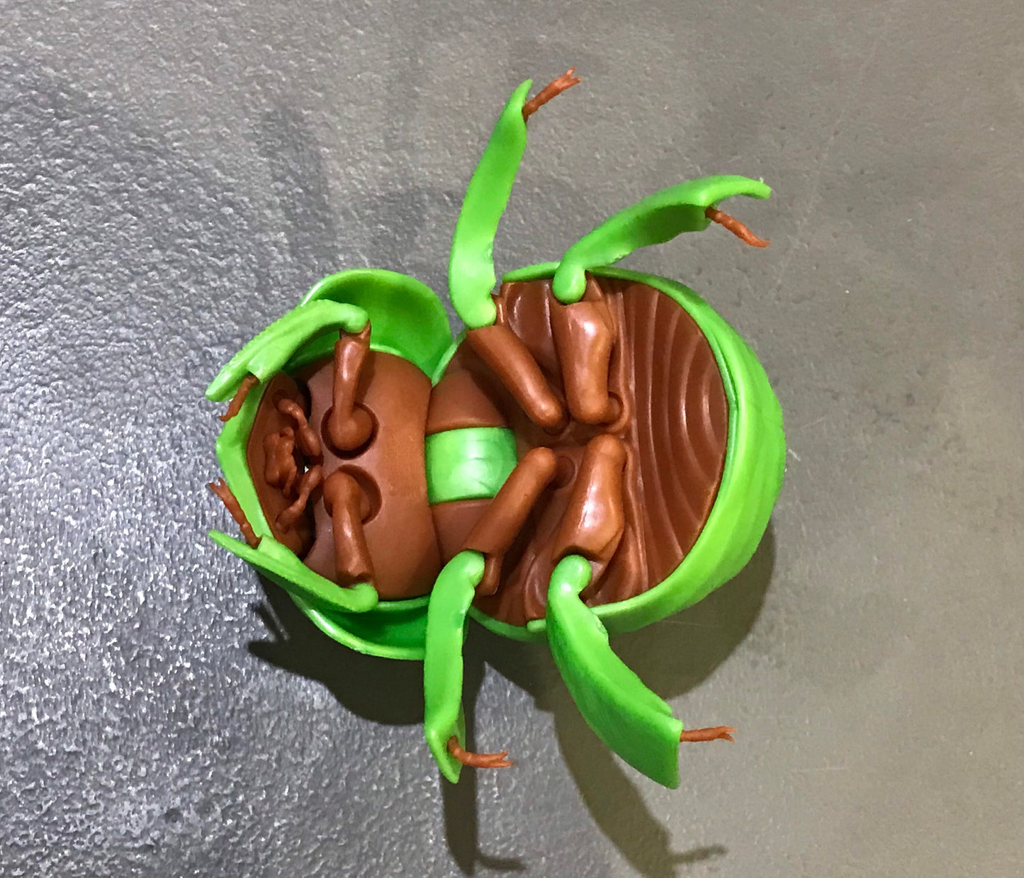 Plastic Dung Beetle Dango Mushi KEYCHAIN Figure w/Moving Parts - LIGHT GREEN Color 9cm