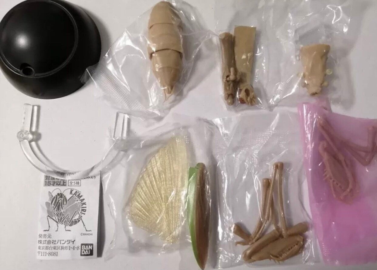 Praying Mantis Brown PVC Figure w/ Movable Joints Large Abdomen Version