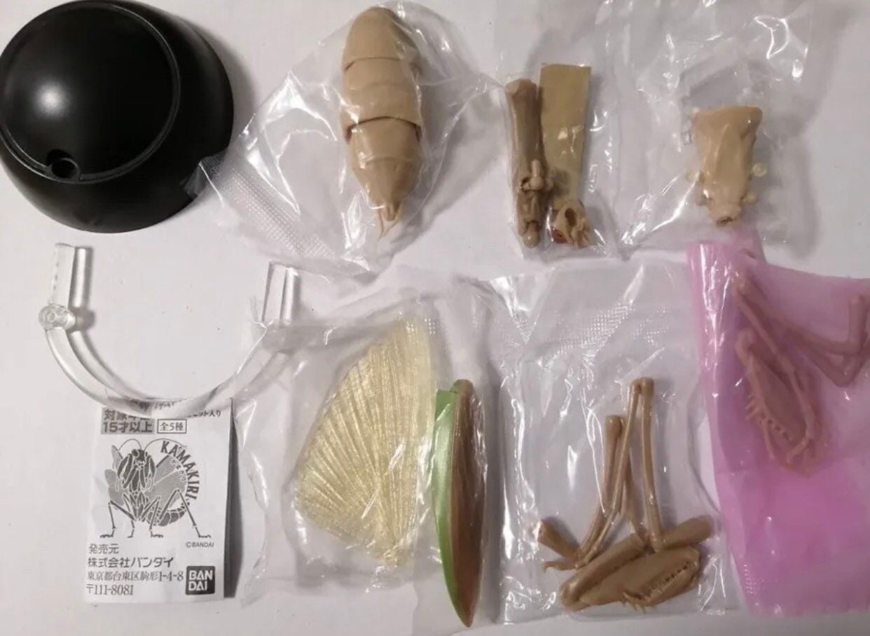 Praying Mantis Brown PVC Figure w/ Movable Joints Normal Abdomen Version