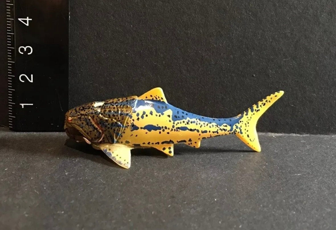 Vintage Kaiyodo Series 2 Dunkleotus Armored Fish Dinosaur Dinotales Plastic Miniature Figure