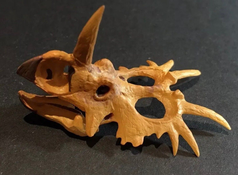 Vintage Kaiyodo UHA Dinotales Series 3 Styracosaurus Skull Dinosaur Figure