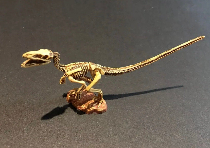 Vintage Kaiyodo UHA Dinotales Series 3 Deinonychus Skeleton Dinosaur Figure