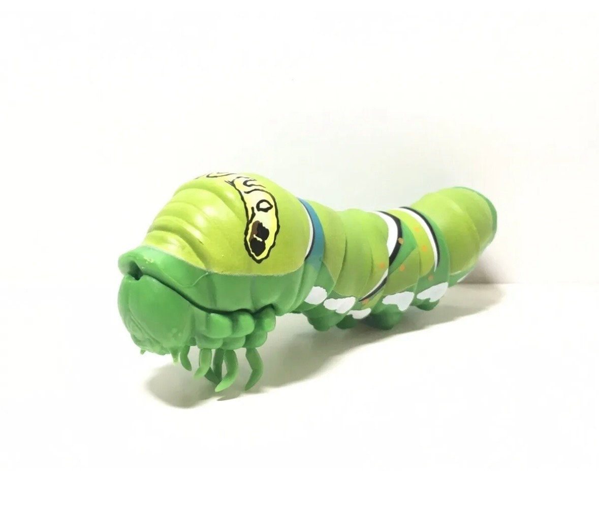 Chinese Peacock Swallowtail Butterfly Caterpillar Insect Figure w/ Movable Joints