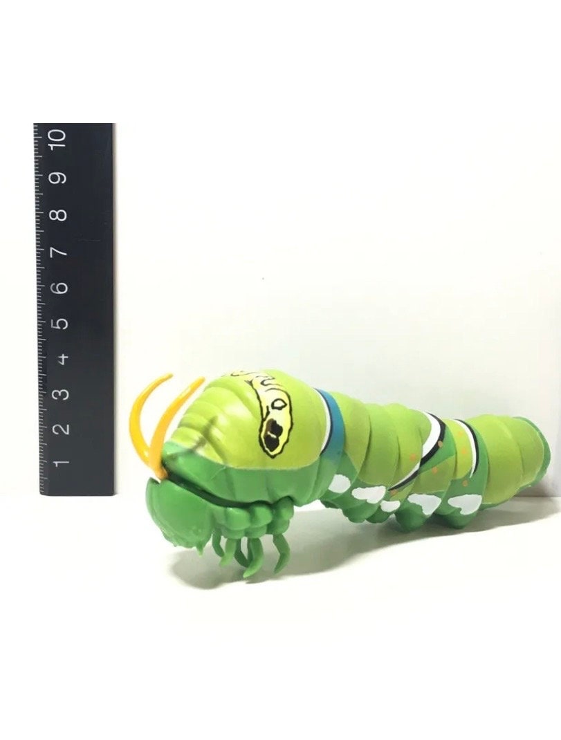 Chinese Peacock Swallowtail Butterfly Caterpillar Insect Figure w/ Movable Joints
