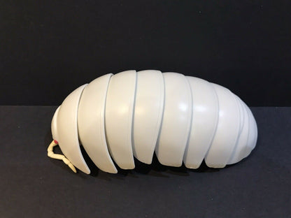 Plastic Pill Bug Roly Poly Insect Potato Bug Isopod Figure w/Moving Parts - CREAM WHITE Color 14cm