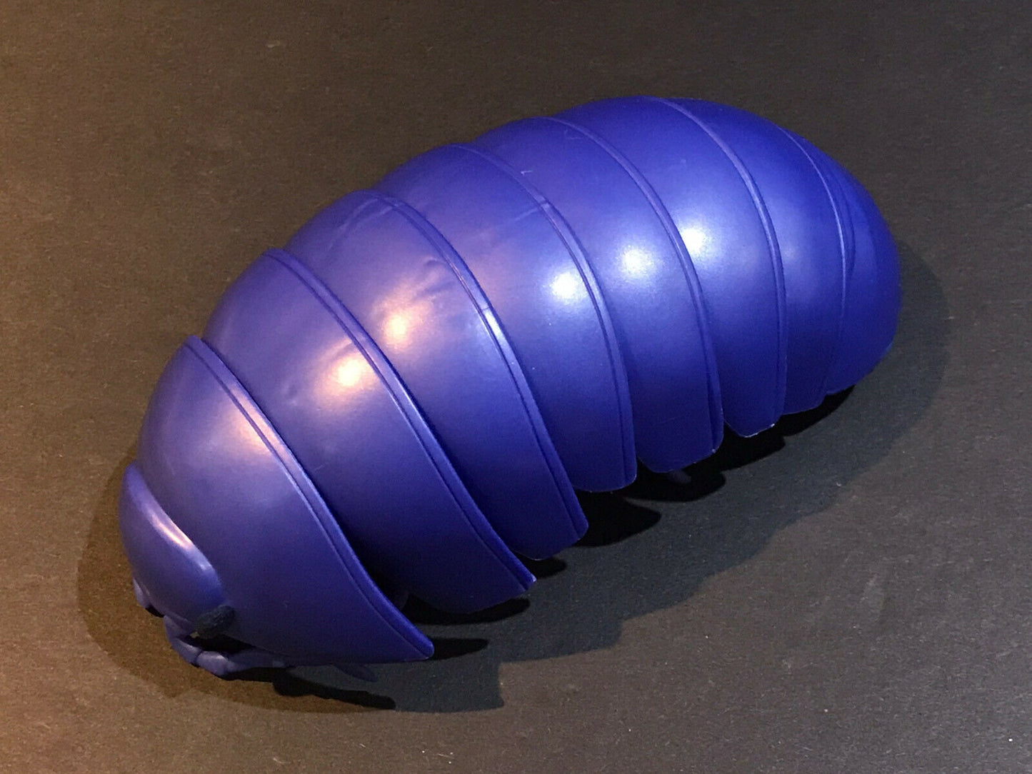 Plastic Pill Bug Roly Poly Insect Potato Bug Isopod Figure w/Moving Parts - Dark Blue Color 14cm