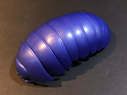 Plastic Pill Bug Roly Poly Insect Potato Bug Isopod Figure w/Moving Parts - Dark Blue Color 14cm
