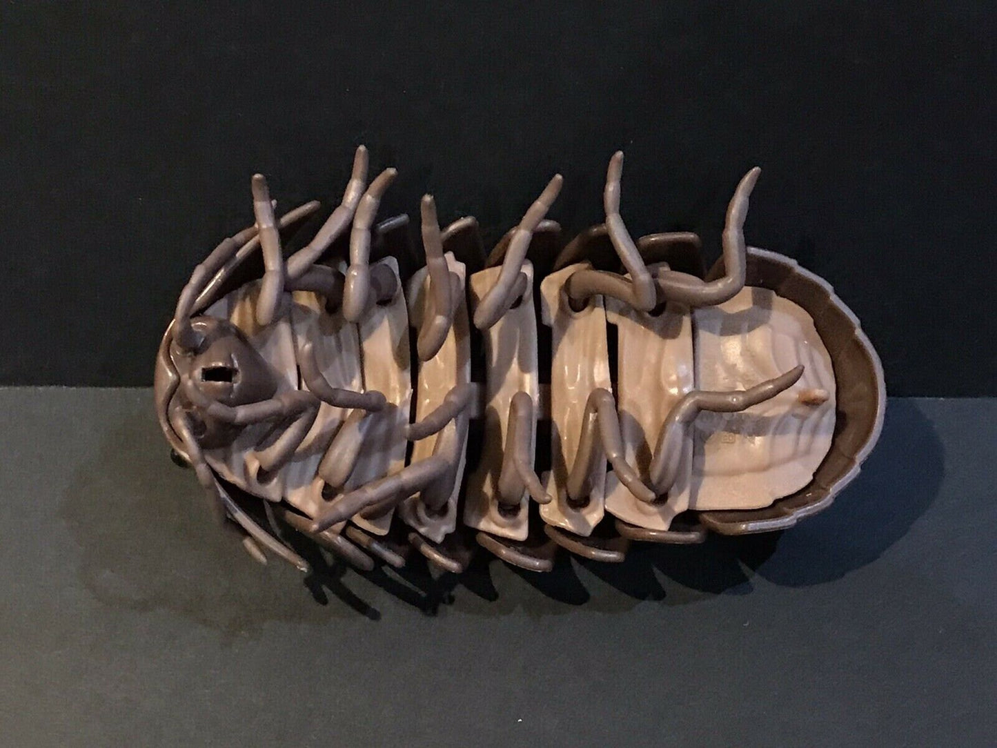 Plastic Pill Bug Roly Poly Insect Potato Bug Isopod KEYCHAIN Figure w/Moving Parts - BROWN Color 9cm