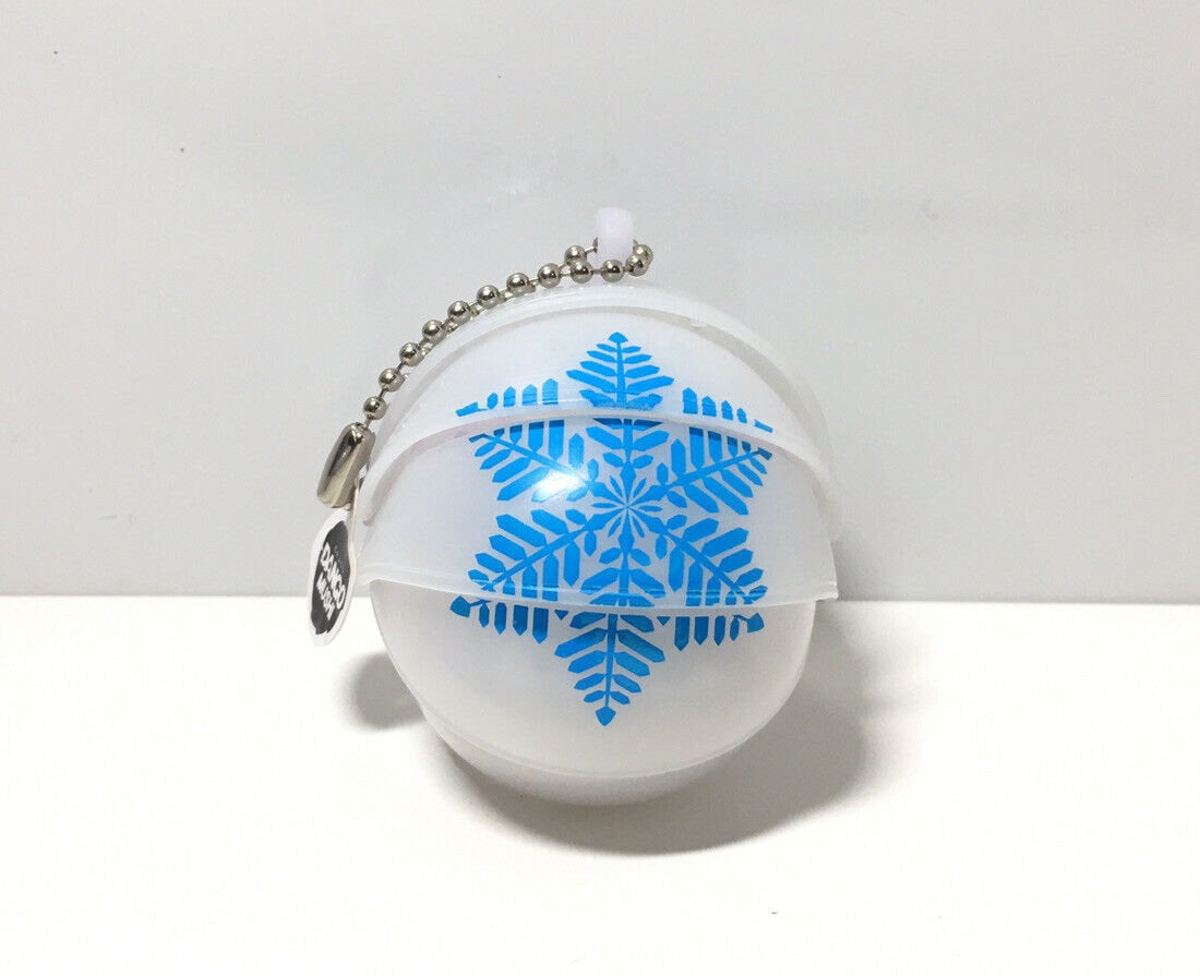 Plastic Pill Bug Roly Poly Insect Potato Bug Isopod KEYCHAIN Figure w/Moving Parts - CLEAR WHITE Color w/ Snowflake Image 9cm