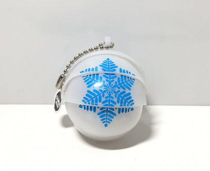 Plastic Pill Bug Roly Poly Insect Potato Bug Isopod KEYCHAIN Figure w/Moving Parts - CLEAR WHITE Color w/ Snowflake Image 9cm