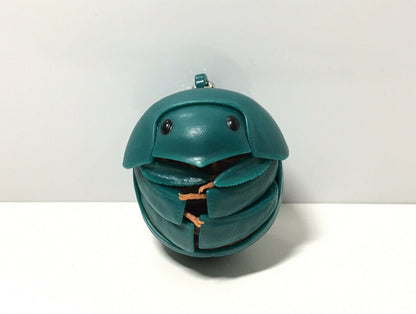 Plastic Dung Beetle Dango Mushi KEYCHAIN Figure w/Moving Parts - GREEN Color 9cm