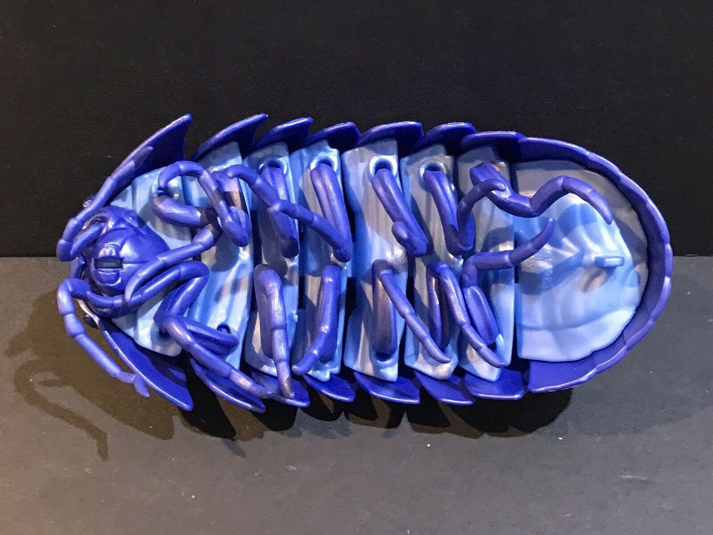 Plastic Pill Bug Roly Poly Insect Potato Bug Isopod Figure w/Moving Parts - Dark Blue Color 14cm