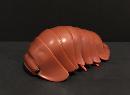 Plastic Pill Bug Roly Poly Insect Potato Bug Isopod Figure w/Moving Parts - REDDISH BROWN Color 14cm