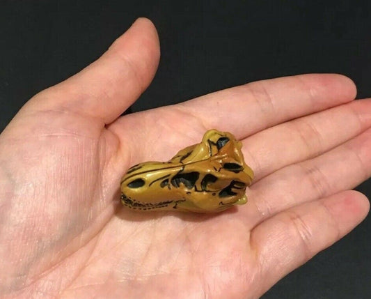 Vintage Kaiyodo Tyrannosaurus Rex Skull Dinosaur Dinotales Plastic Miniature Figure
