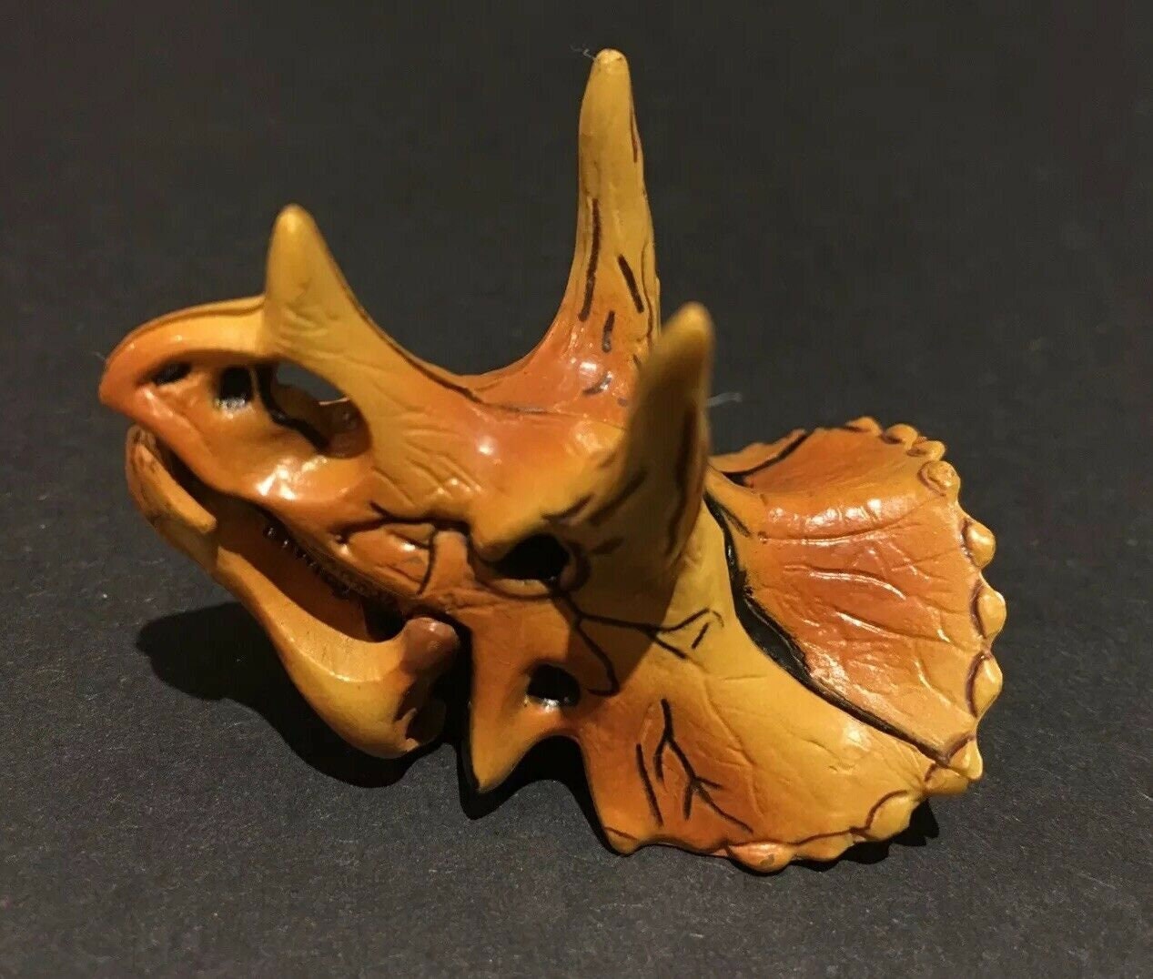 Vintage Kaiyodo Triceratops Skull Dinosaur Dinotales Plastic Miniature Figure