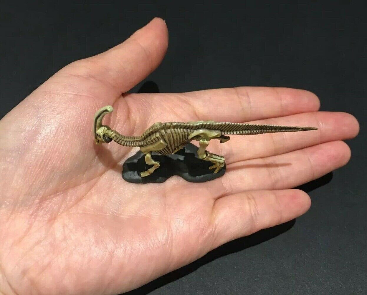 Vintage Kaiyodo Parasaurolophus Skeleton Dinosaur Dinotales Plastic Miniature Figure