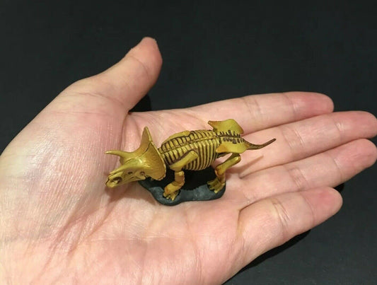 Vintage Kaiyodo Triceratops Skeleton Dinosaur Dinotales Plastic Miniature Figure
