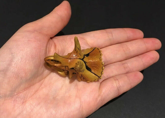 Vintage Kaiyodo Triceratops Skull Dinosaur Dinotales Plastic Miniature Figure
