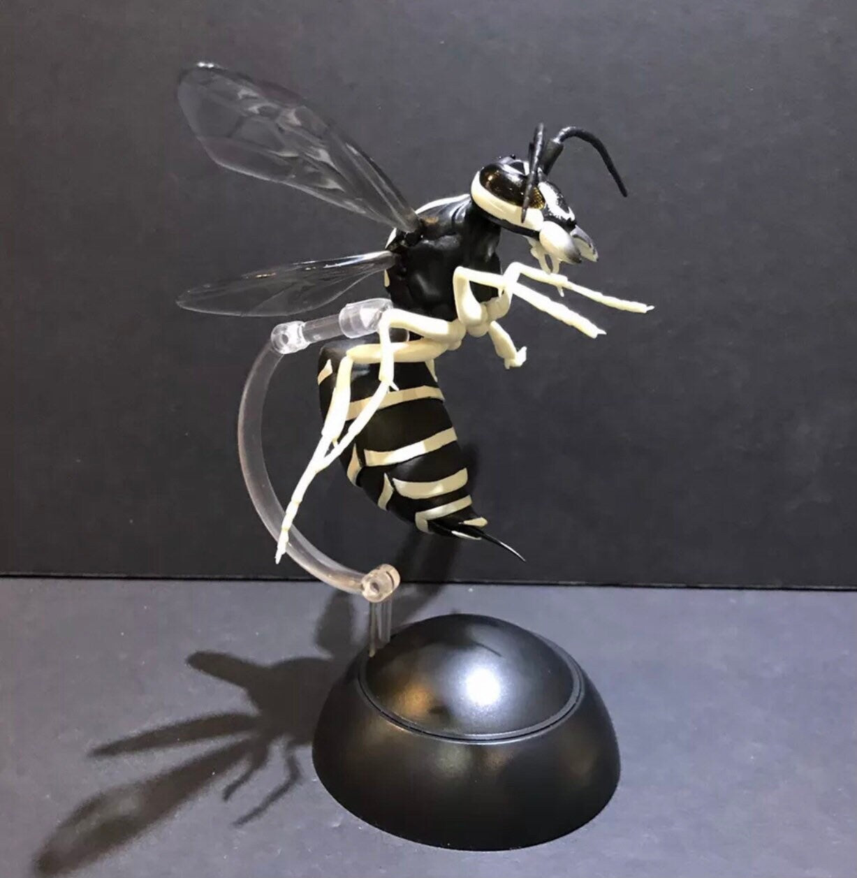 White Faced Black Jack Wasp Figure w/ Moving Joints & Display Stand