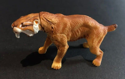 Vintage Kaiyodo Series 2 Smilodon Sabretooth Tiger Dinosaur Dinotales Plastic Miniature Figure