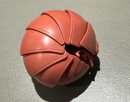 Plastic Pill Bug Roly Poly Insect Potato Bug Isopod Figure w/Moving Parts - PASTEL MAROON Color 14cm