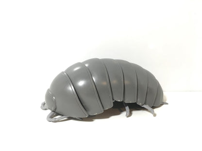 Plastic Pill Bug Roly Poly Insect Potato Bug Isopod  Figure w/Moving Parts Dark Grey Color 14cm