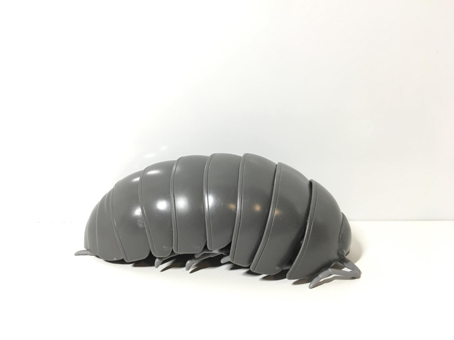 Plastic Pill Bug Roly Poly Insect Potato Bug Isopod  Figure w/Moving Parts Dark Grey Color 14cm