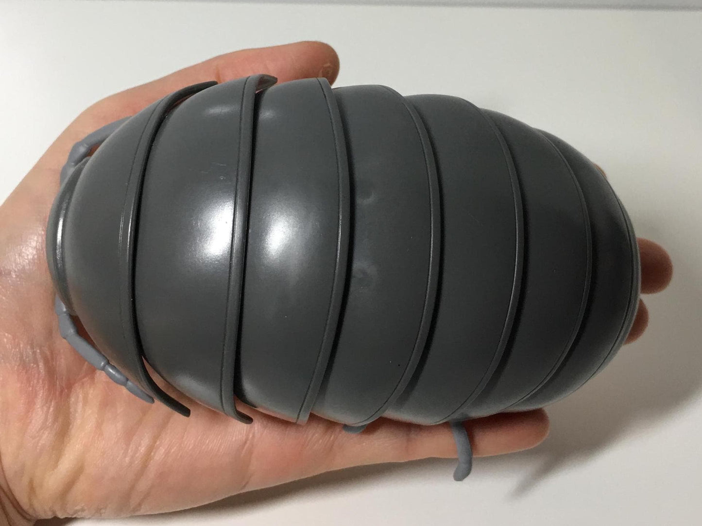 Plastic Pill Bug Roly Poly Insect Potato Bug Isopod  Figure w/Moving Parts Dark Grey Color 14cm